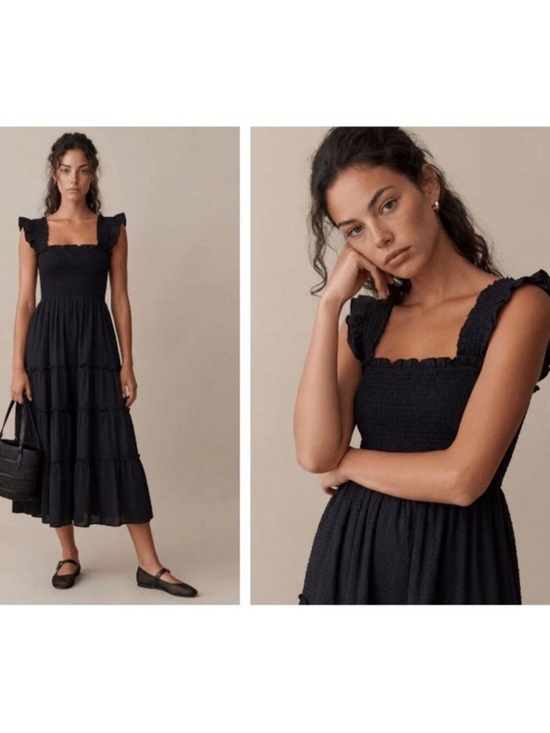 Kourt Dresses & Skirts - KOURT Calypso Tiered Maxi Smocked Cotton Dress - Sleeveless XL